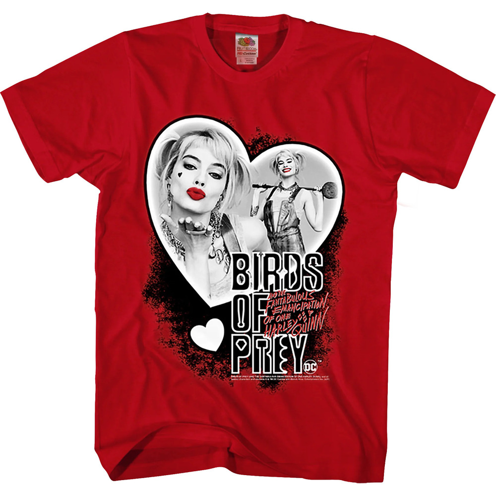 Harley Quinn Heart Collage Birds Of Prey Tshirt